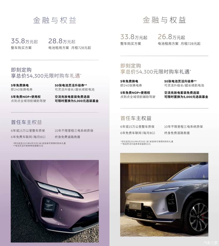 电池租赁方案后售26.8万起 蔚来新ES6/EC6正式开启交付